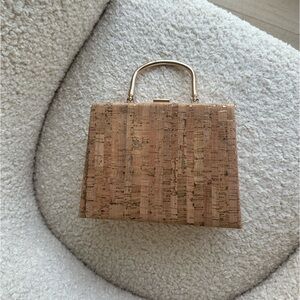 Cork and gold bag